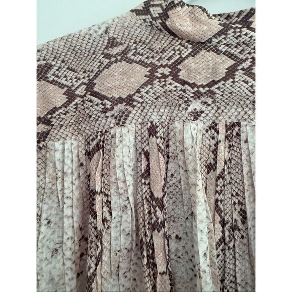 Zimmerman Bellitude Batwing Blouse Snakeskin Print Women's Size US 4 - Picture 11 of 12